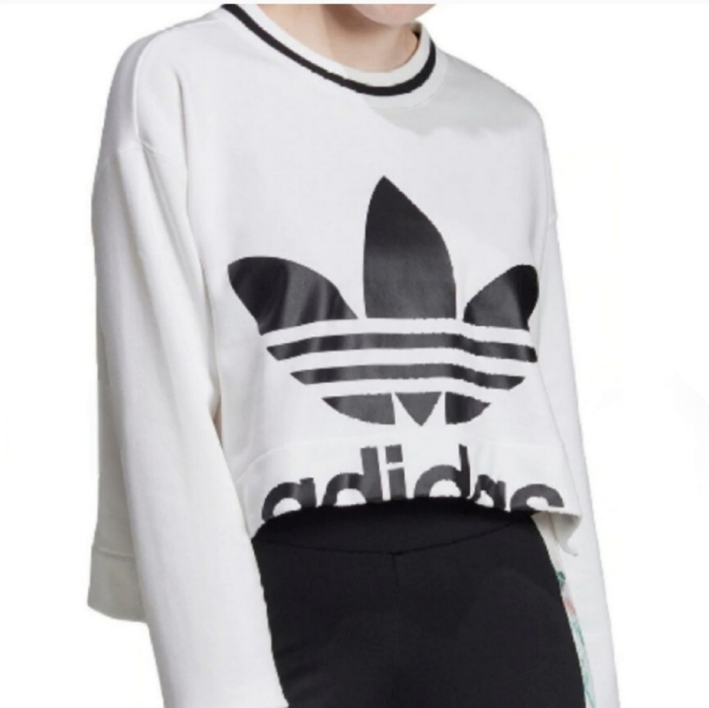 **HP** ADIDAS Trefoil Cropped Sweatshirt - Picture 1 of 7